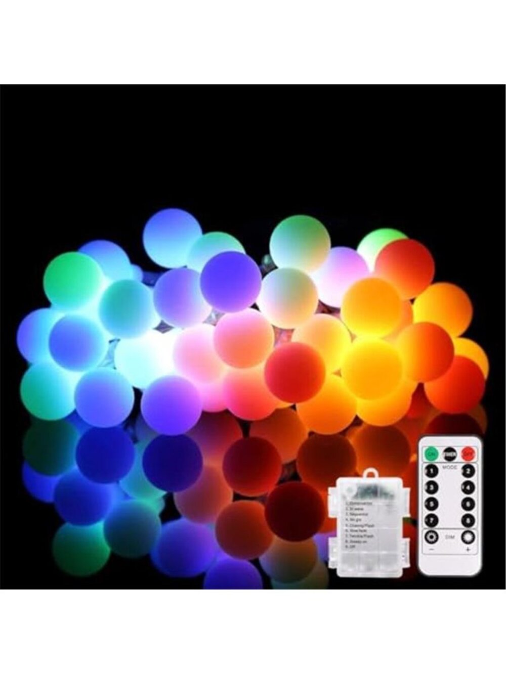LED String Lights 18ft 50 LEDs Battery Operated String Lights with Remote 8 Mode